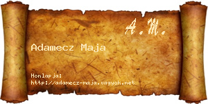 Adamecz Maja névjegykártya